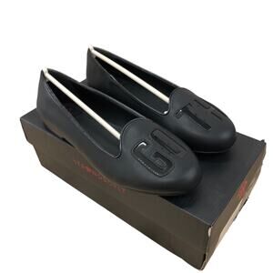 Strange Cvlt Womens Size 7 Lydia Goth Flat Black Spellout Loafer Slip On NEW